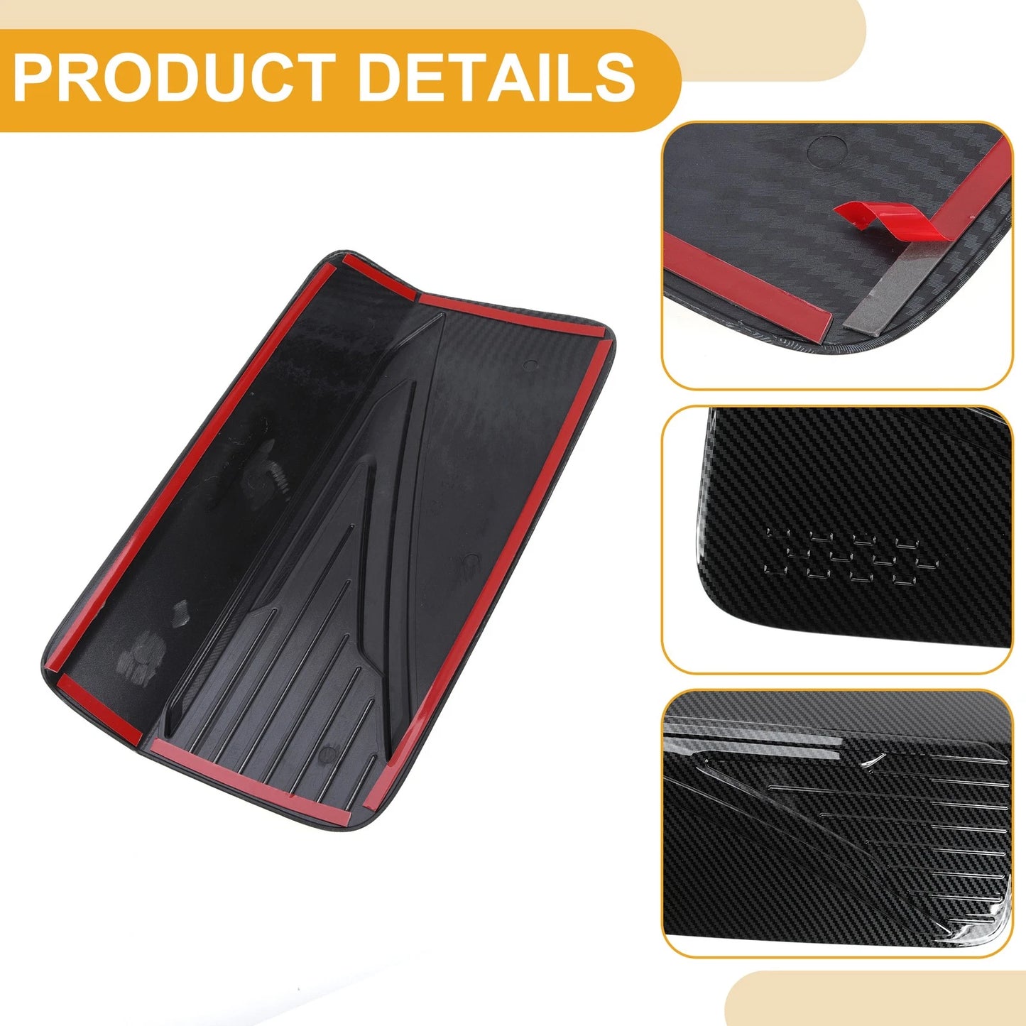Fuel Tank Door Cap for Mitsubishi L200 2024-2025 Carbon Fiber Black