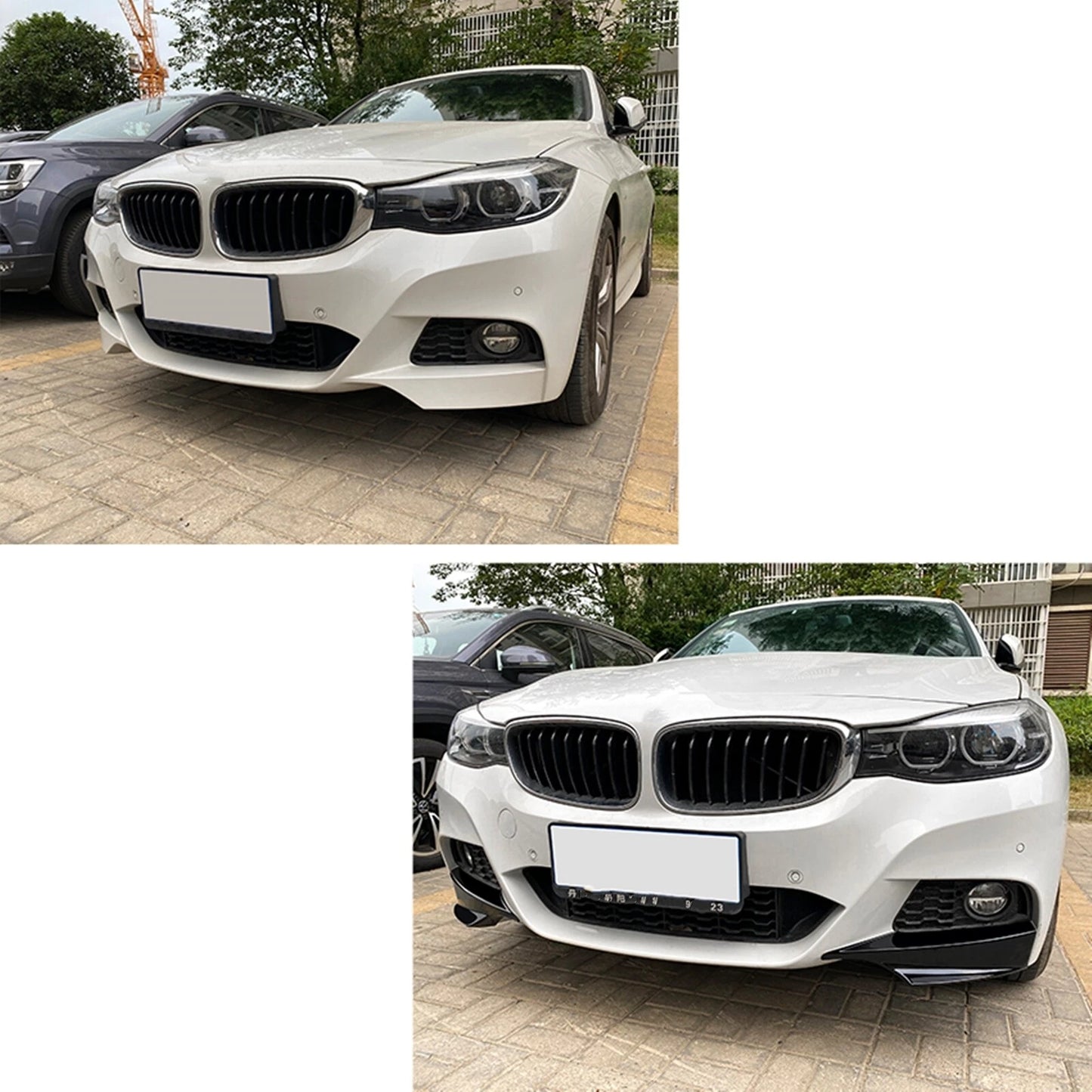 2 x Front Bumper Side Splitter Covers for BMW GT F34 320i M Sport (14-19)