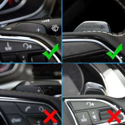 Steering Wheel Paddle Shifter Extensions for Audi A3 A4 A5 A6 A7 A8 Q3 Q5 TT (2006-2023)