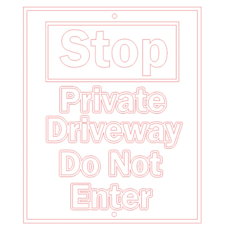 STOP / 9x11 Inches / Private Driveway Do Not Enter Signage