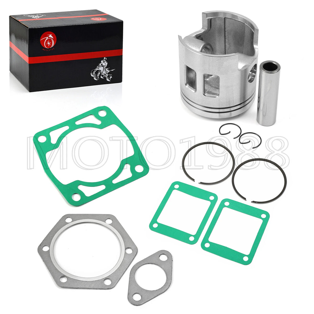 Piston & Rings Kit Standard Bore for EZGO 2 Cycle Gas Golf Cart (1989–1993)