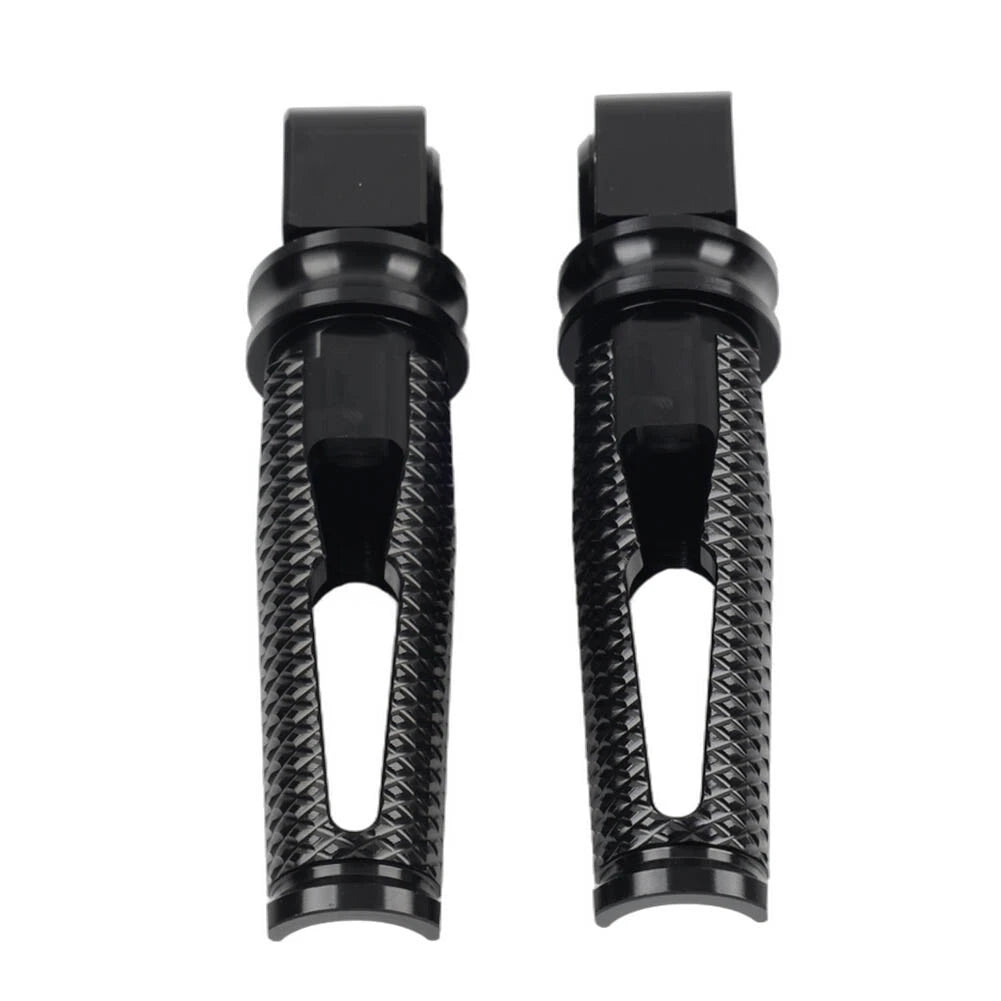 Black Passenger Rear Footrest Pegs for Kawasaki Z300 400 650 900 ZX6R (2015-2023)