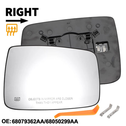 Heated Right Passenger Side Mirror Glass Replacement for Dodge RAM 1500 2500