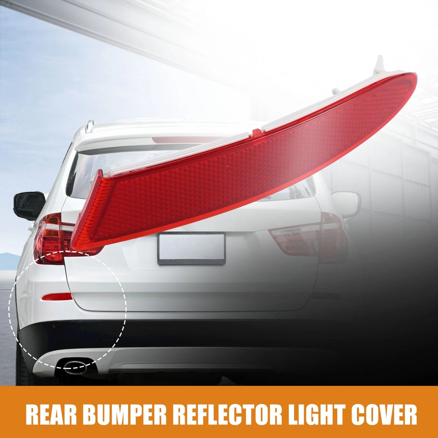Rear Right Bumper Reflector Light Cover for BMW X3 (2011-2014)