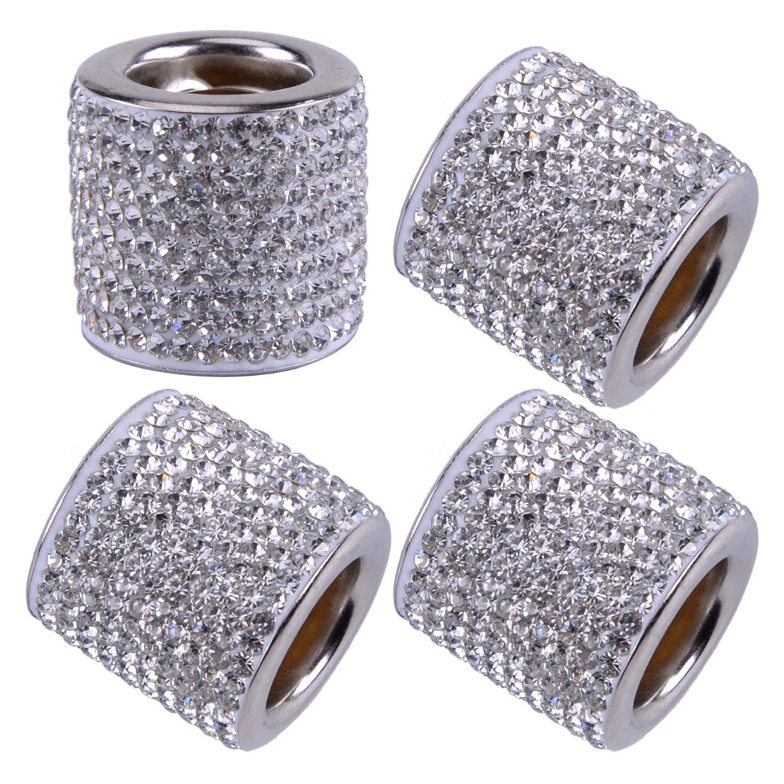 4 x Crystal Car Seat Headrest Collars Diamond Interior Accessories for SUV