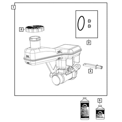 Master Cylinder Cap for Jeep Wrangler, Compass, Cherokee, Pacifica (200)
