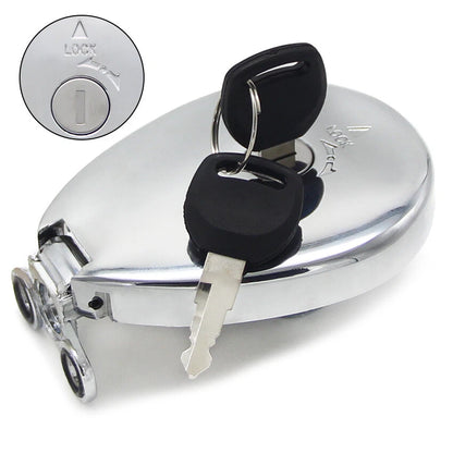 Fuel Gas Tank Cap Cover Keys for Kawasaki EN400, EL250, ZL400 (1991-2006)