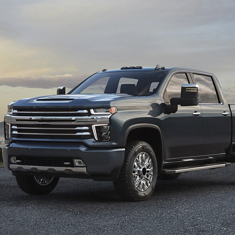 Silver Pillar Posts Window Trim 6X for CHEVY Silverado GMC Sierra 1500 (2019-2024)