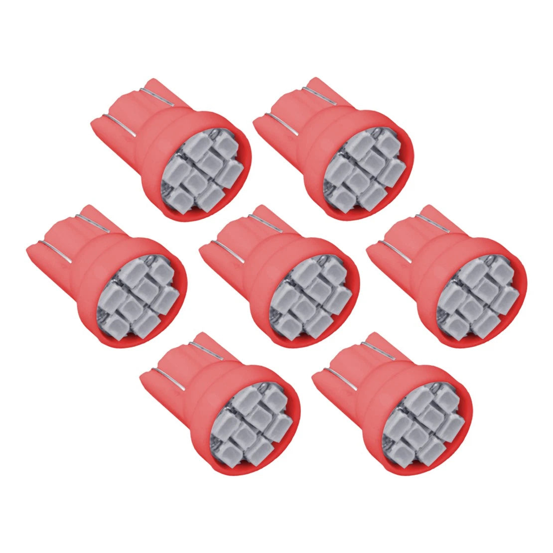 7 x T10 Red LED Dash Light Bulbs for Ford Mustang (1987-1993)