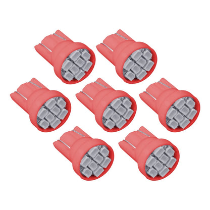 7 x T10 Red LED Dash Light Bulbs for Ford Mustang (1987-1993)