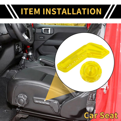 Seat Adjustment Button Cover Trim for Jeep Gladiator JT (2018-2024) Yellow