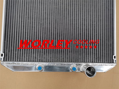 Aluminum Radiator & Fan for Ford Falcon XR XT XW XY Windsor 289 302 351 (1966-1976)