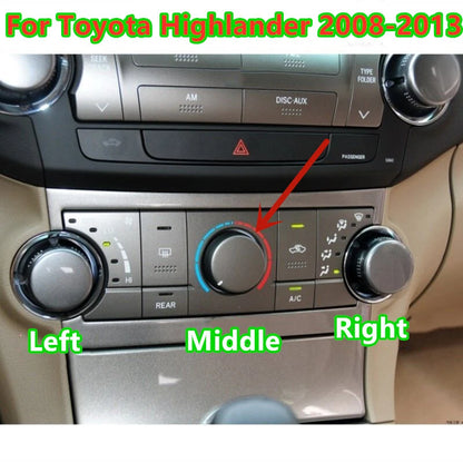 Instrument air conditioning middle knob for Toyota Highlander (2008–2013)