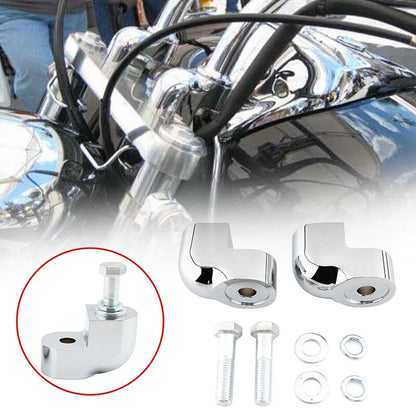Chrome Motorcycle Handlebar Riser Mount Clamp for Honda VTX1300C (2004-2009) 2 x