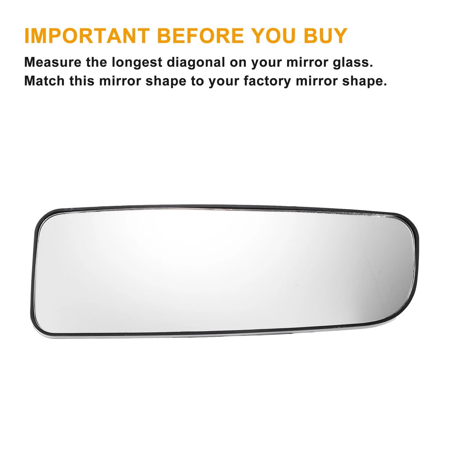 Right Lower White Mirror Glass w/ Back Non-heated for Nissan Titan (2004-2015)