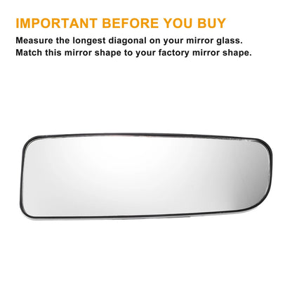 Right Lower White Mirror Glass w/ Back Non-heated for Nissan Titan (2004-2015)