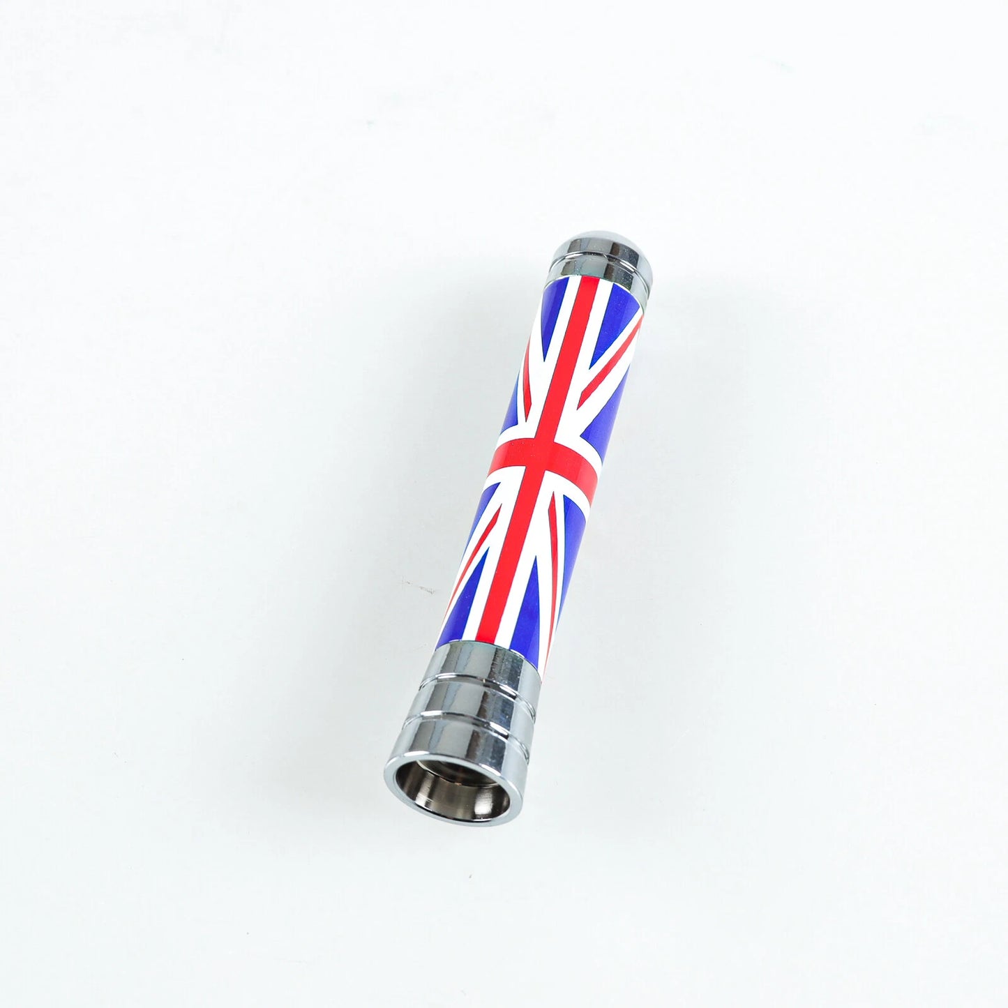 Red Union Jack Chrome Screw-On Radio Antenna for Mini Cooper (2001-2017)