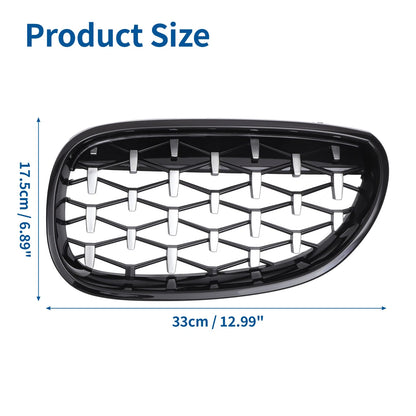 1 x Front Hood Bumper Grille Grill Diamond Star for BMW 5 Series (2004 - 2009)