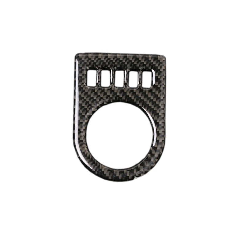 Carbon Fiber Gear Shift Knob Buttons Cover Trim fit For Jaguar XE XF F-PACE