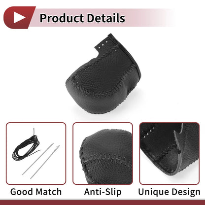 Gear Shift Knob Cover for Acura TL (2009-2014) Pebbled Black Faux Leather