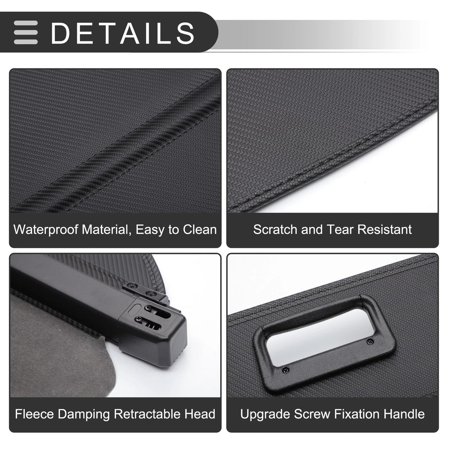 Retractable Cargo Cover for Subaru Forester 2013-2018 Black Carbon Fiber