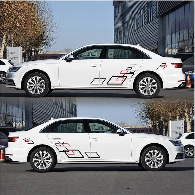 Car Racing Sport Side Body Square Graphics Stickers