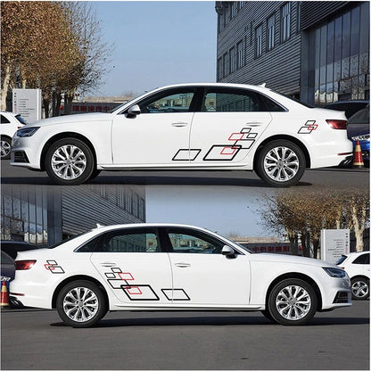 Car Racing Sport Side Body Square Graphics Stickers