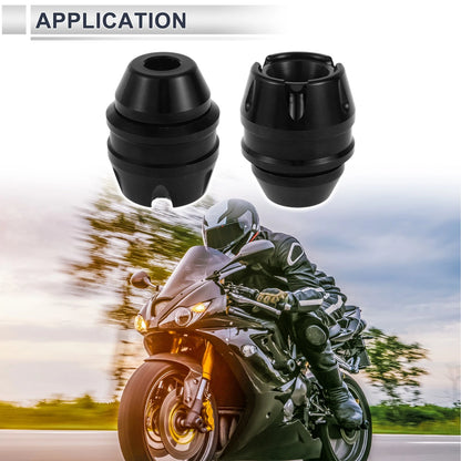 16mm Aluminum Alloy Motorcycle Slider Frame 2 x Black for Make Model