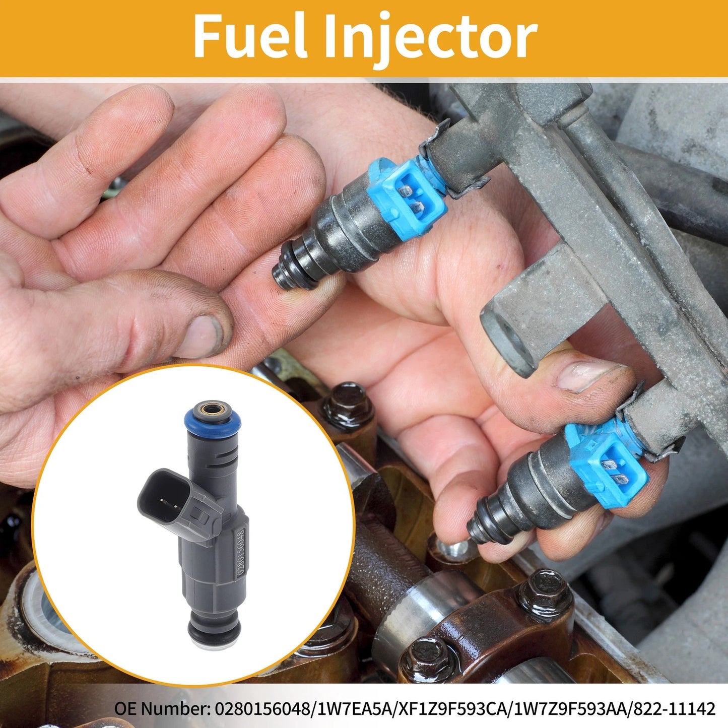 Fuel Injector 1 x No.0280156048 for Ford Crown Victoria (2003-2011)