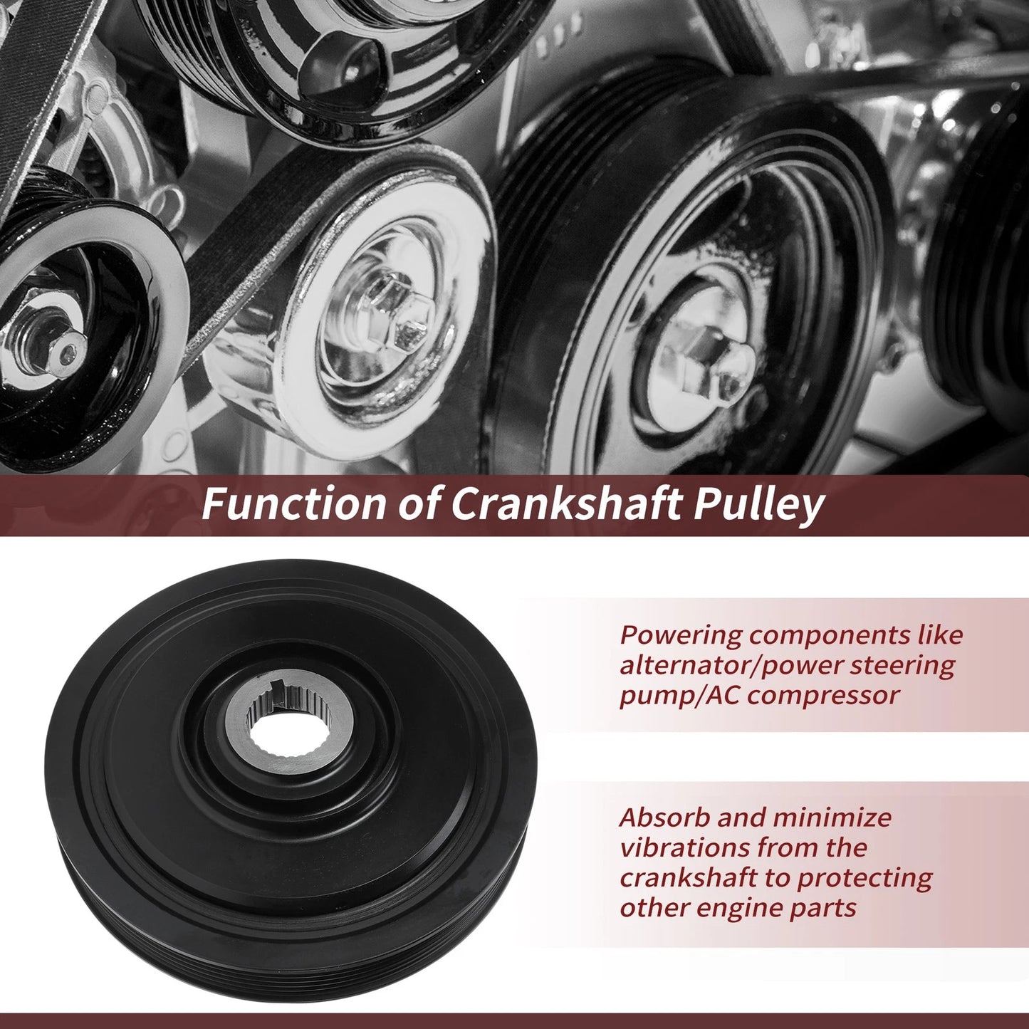 Harmonic Balancer Crankshaft Pulley for Acura MDX / Honda / Saturn