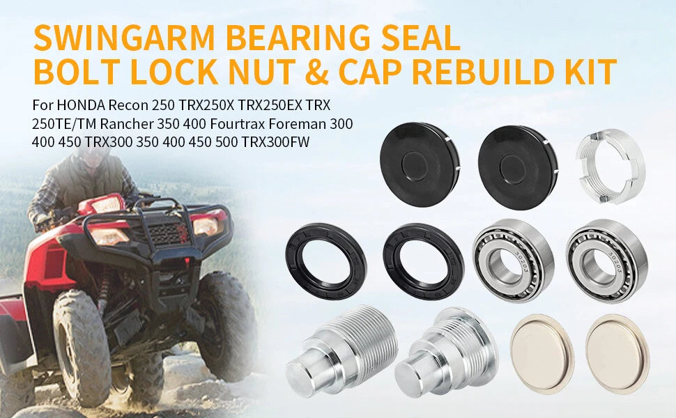 Swingarm Bearing Bolt Seal Cap Kit for Honda TRX400/450/500 (2000-2009)