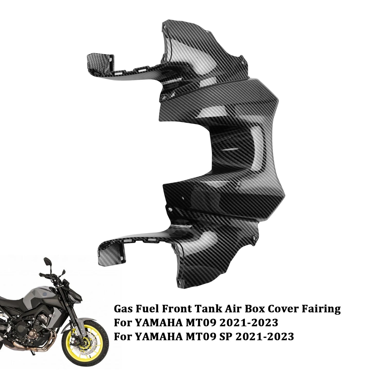Front Tank Airbox Cover for Yamaha MT-09 MT09 SP (2021-2023) Carbon Fiber