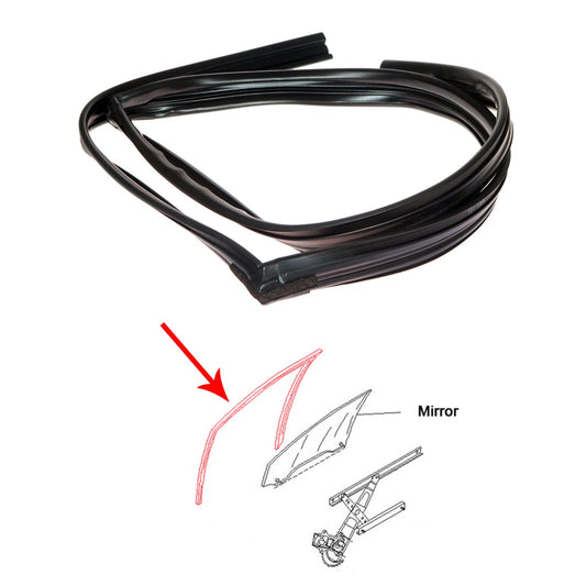 Rear Door Glass Run Channel Seal for Honda Civic 2006-2011