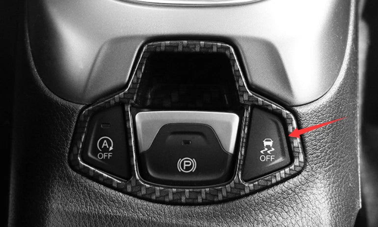Carbon Fiber Electric Park Brake Cover Trim for 2017-2021 Jeep Compass