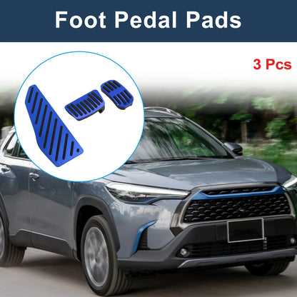 3 Pcs Automatic Foot Accelerator Pedal Covers for Toyota Corolla Cross Blue