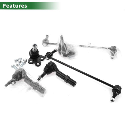 6 x Front Suspension Kit Tie Rod Ends Sway Bar Link Ball Joint for GMC Acadia