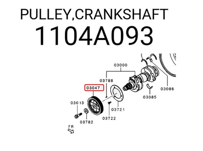 Crankshaft Pulley for Mitsubishi Mirage 5 Dr (2012-2022)