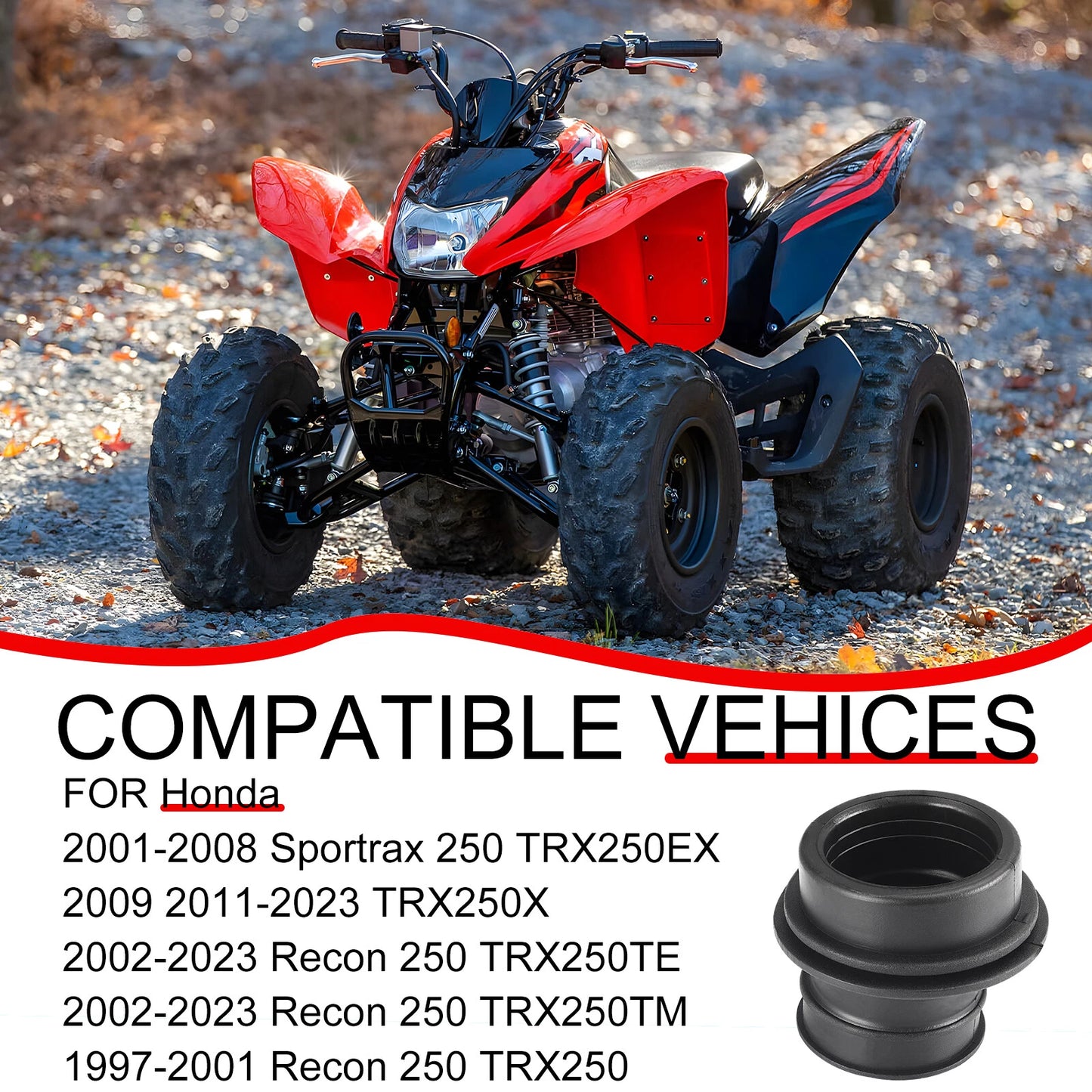 Air Box To Carburetor Carb Boot for Honda Recon 250 Sportrax 250 (1997–2023)