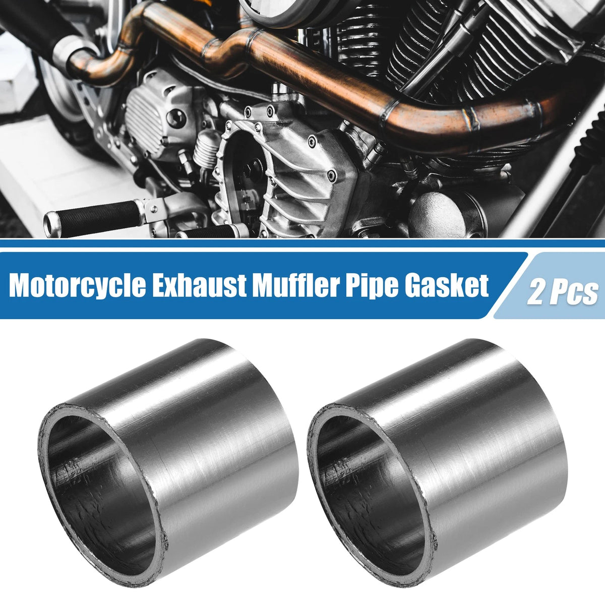Gasket / 2 x Exhaust Muffler Gasket 30mm ID Silencer Connector for Motorcycle