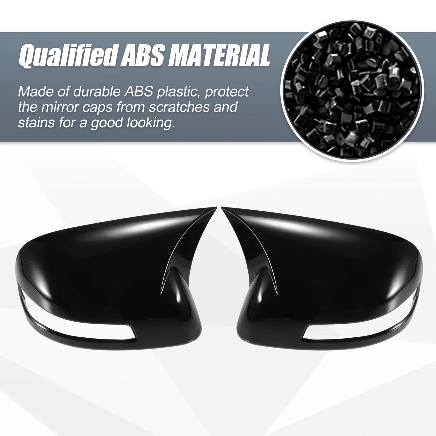 Rearview Mirror Cover Overlay Gloss Black for Honda Civic (2012-2015)