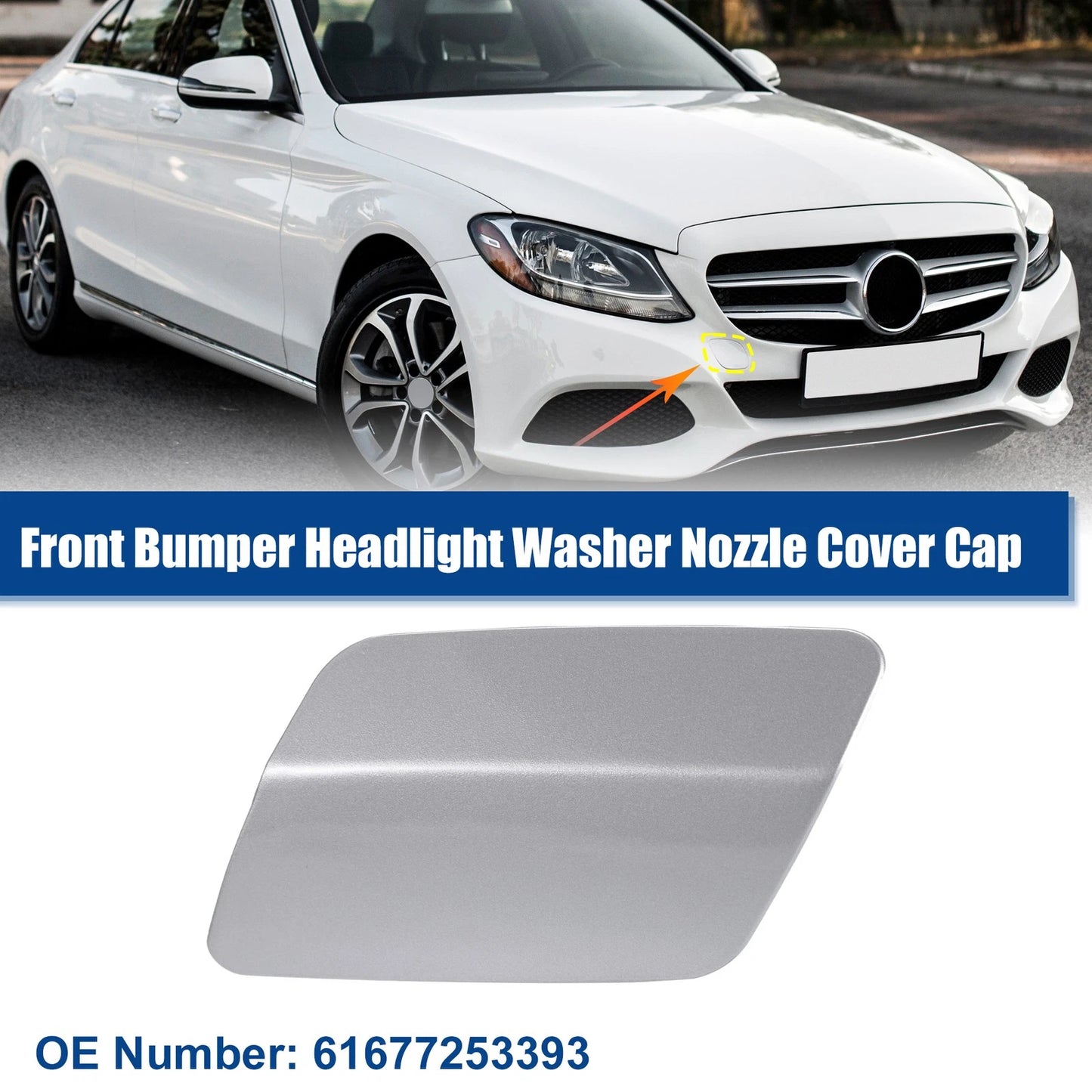 Front Left Headlight Washer Nozzle Cover for BMW 328i (2011-2013)
