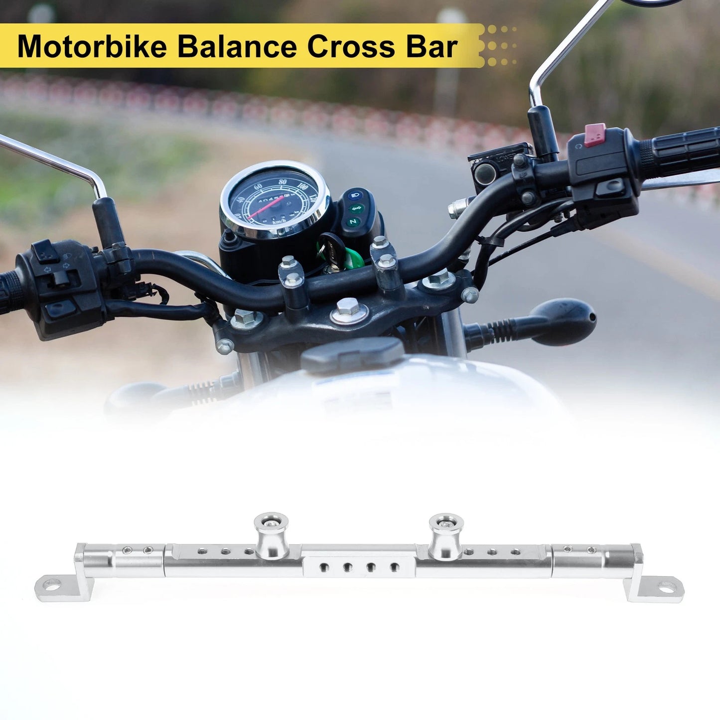 Balance Cross Bar 10mm/0.39 Dia Motorbike Handlebar