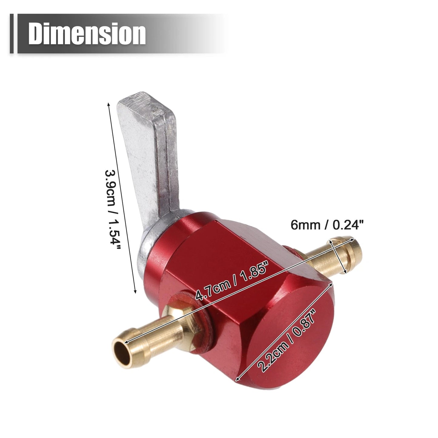 Fuel Tap Petcock Valve Switch 6mm for Motorcycle Go Kart
