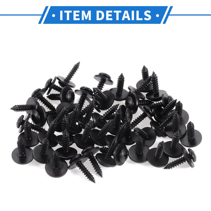 50 pcs Fender Liner Splash Shield Bumper Cover Screws for Honda Accord (2006-2007)