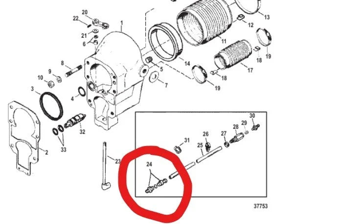Speedometer Coupling Connector for MerCruiser Alpha One Gen 2