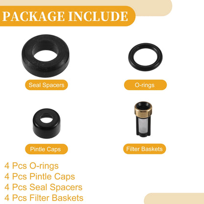 Fuel Injector Seal O Ring 4 x for Toyota L4 1.8L (2000-2005) NBR Rubber