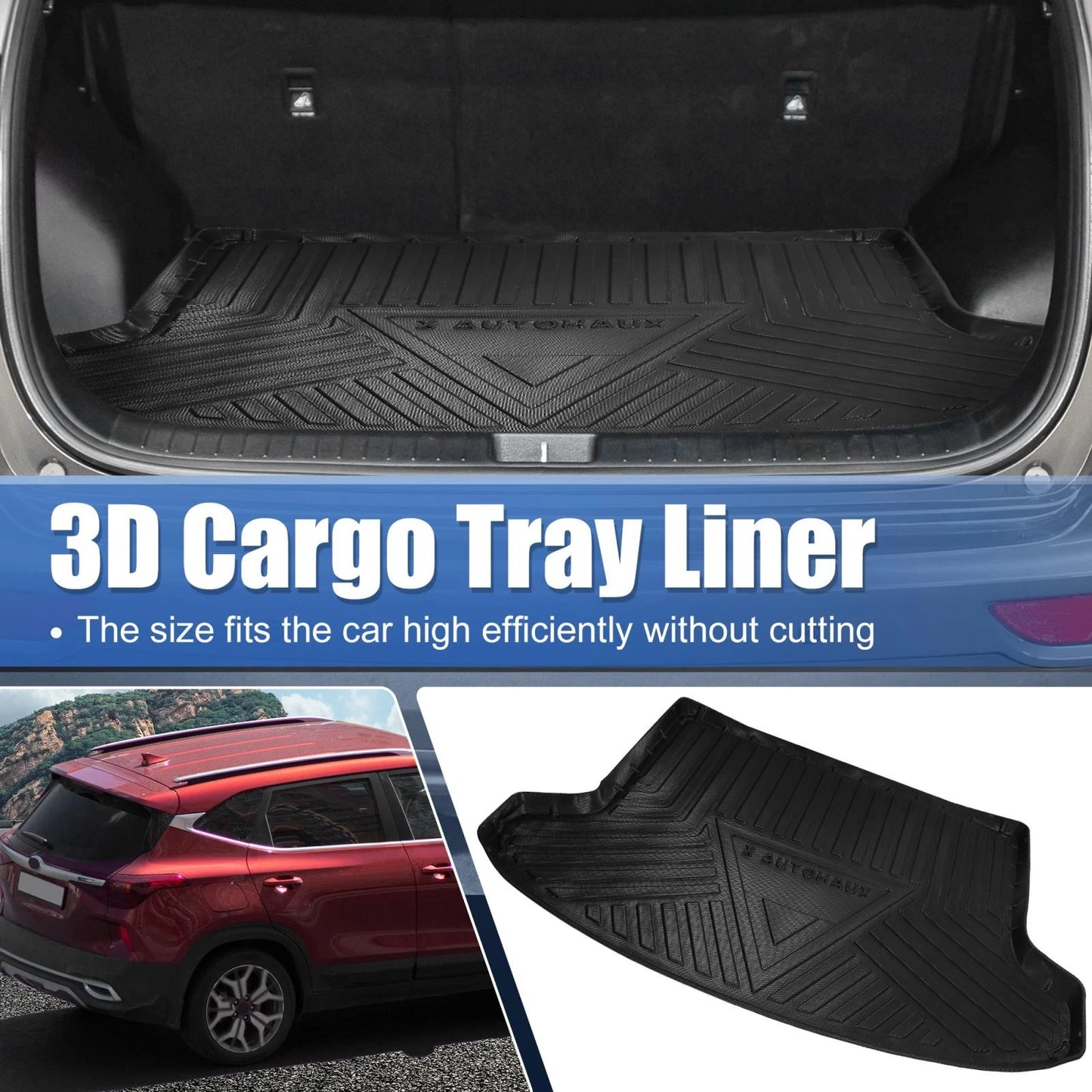 TPE Cargo Liner Trunk Mat for Kia Seltos (2020-2022)