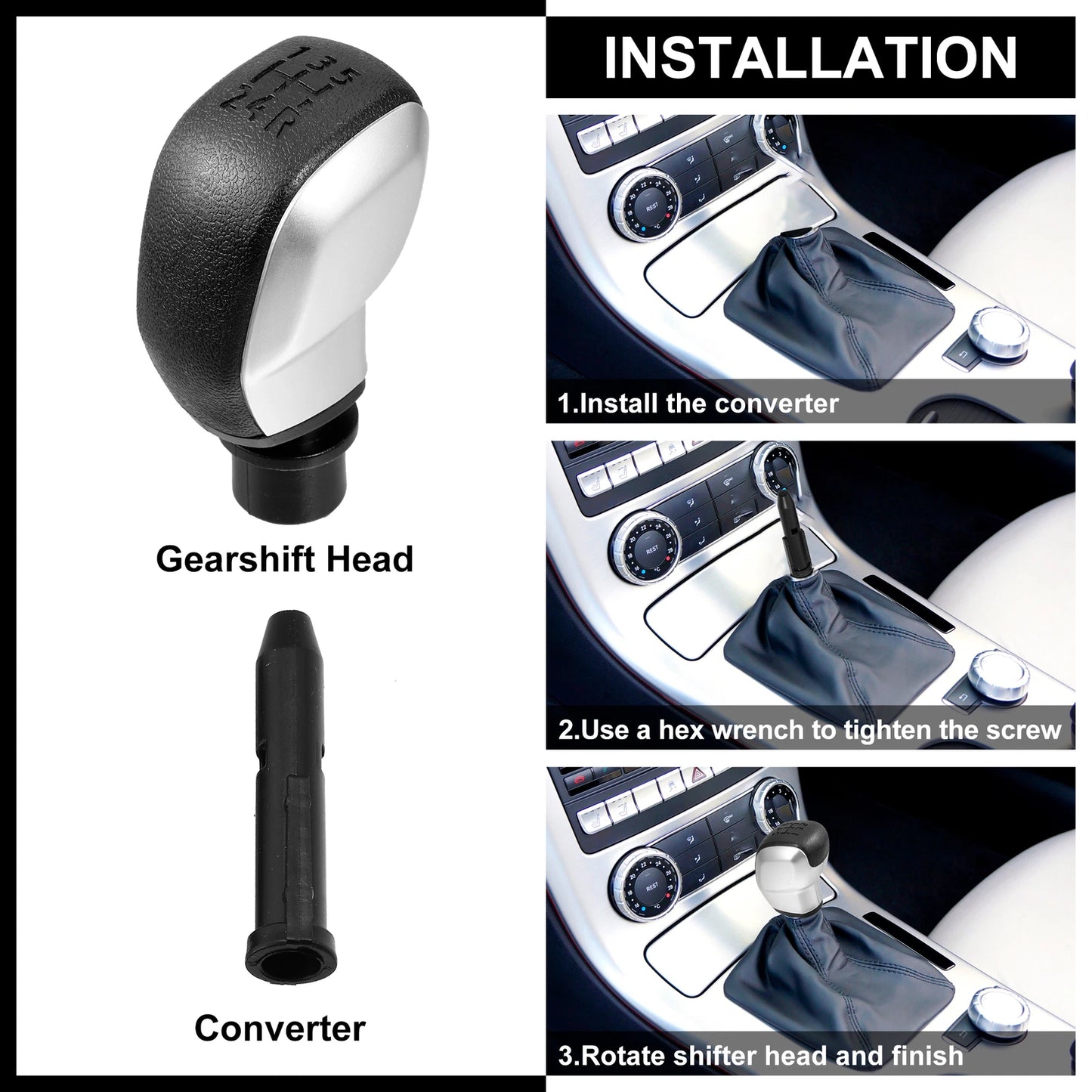 Gear Stick Shift Knob for Peugeot 106 107 205 206, Citroen C2 C3 C4 C5 (2000-2015)