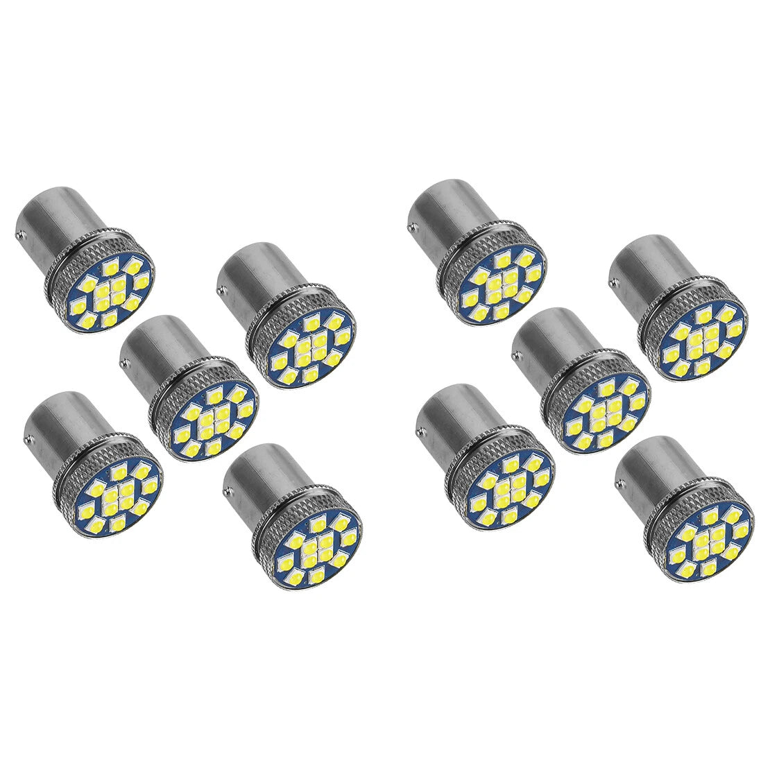 10Pcs LED 12SMD BAY15D 1156 P21W Turn Signal Light Bulbs for Car Truck