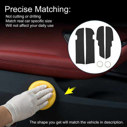 Car Door Anti Kick Pad Sticker Protector for Toyota Prado (2014) - Black
